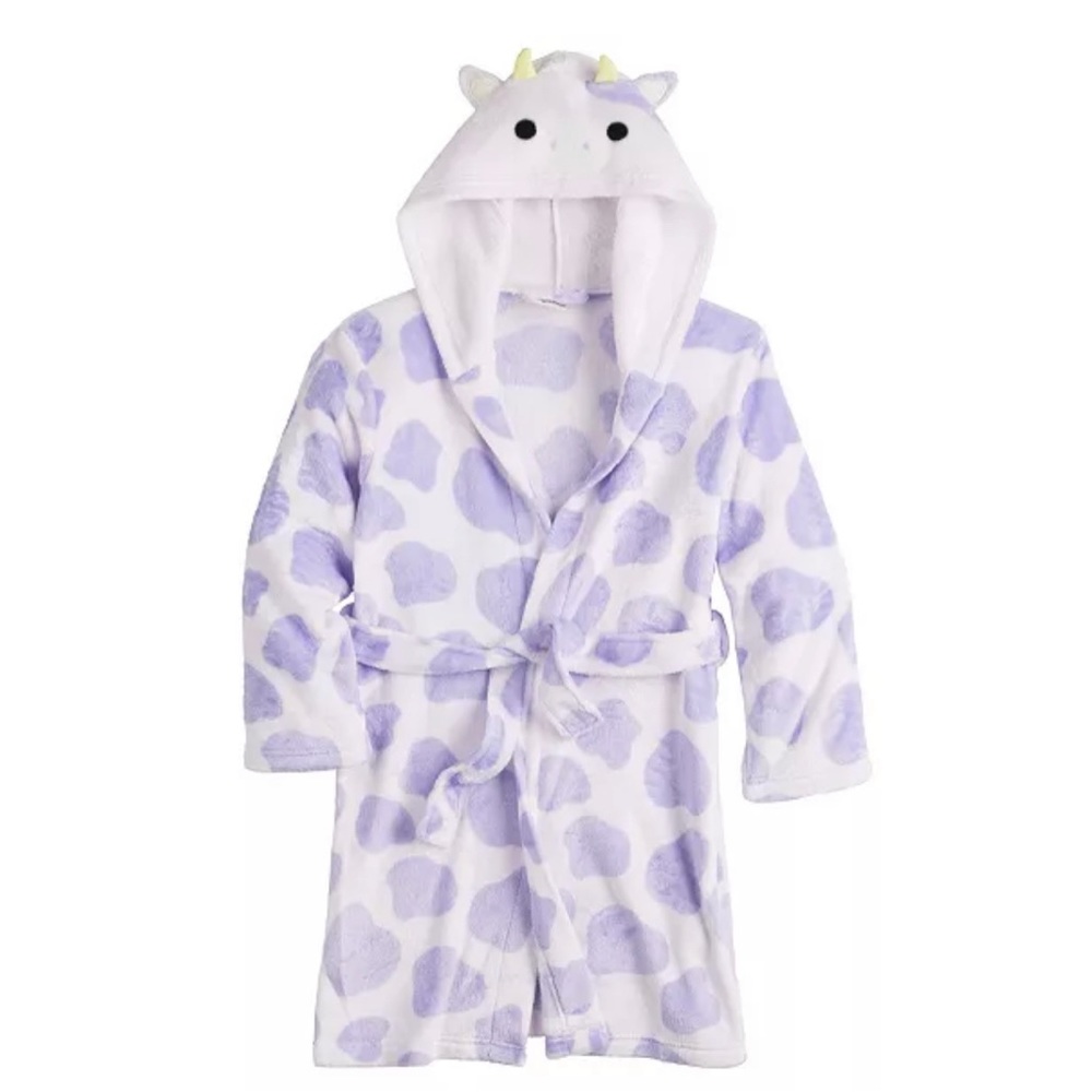 Squishmallows Girls Bubba Cow Robe NWT Size 12